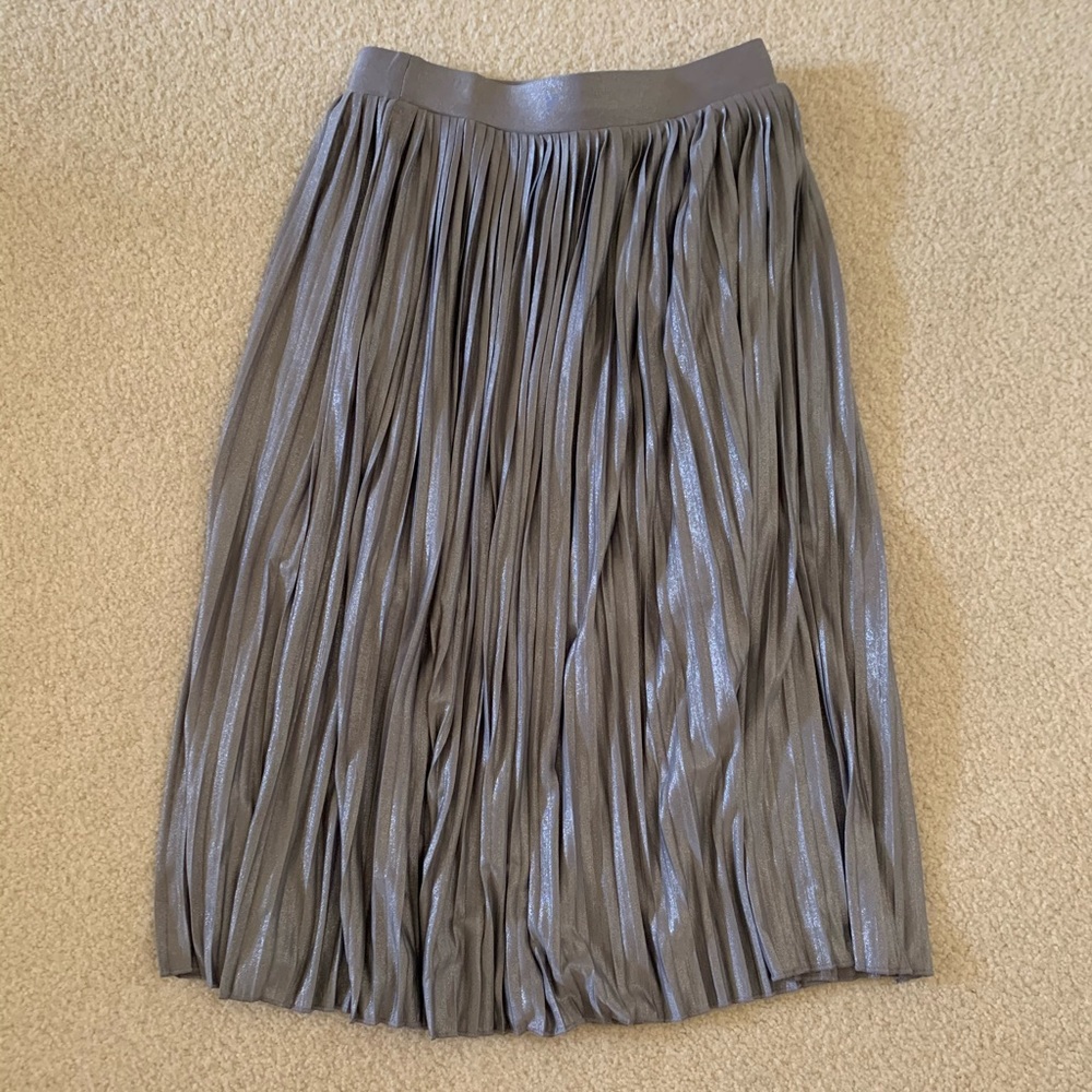 Midi sliver pleated skirt